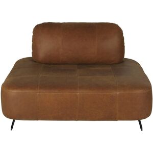 Maisons du Monde Chauffeuse pour canape modulable en cuir camel