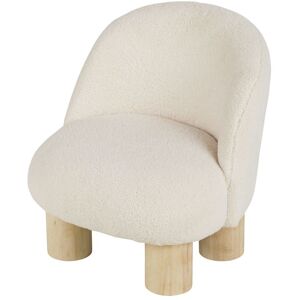 Maisons du Monde Fauteuil enfant à bouclettes écrues Blanc 43.5x47x43.5cm