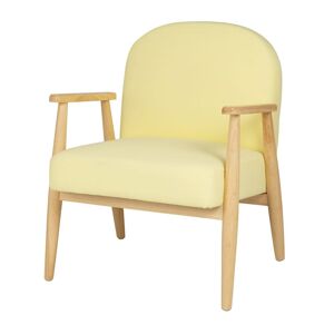 Maisons du Monde Fauteuil enfant vintage jaune pastel Beige 56x70x59.5cm