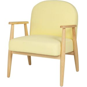 Maisons du Monde Fauteuil enfant vintage jaune pastel