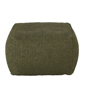 Maisons du Monde Pouf carré en fibre végétale vert kaki