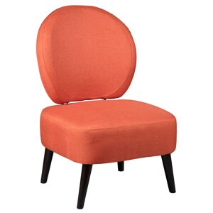 Altobuy Fauteuil crapaud tissu coloris corail Orange 59x86x66cm