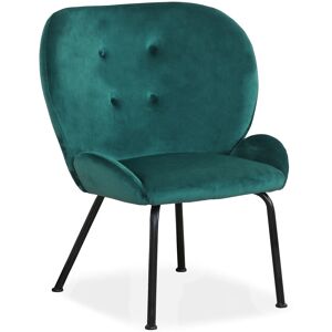 Menzzo Fauteuil en velours vert - Publicité