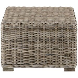 Grenier Alpin Bout de canapé en fibre naturelles Beige 55x37x55cm