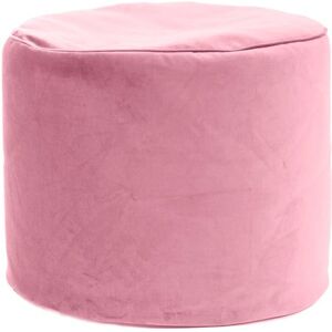 Jumbo Bag Pouf rond d'intérieur en velours dragée