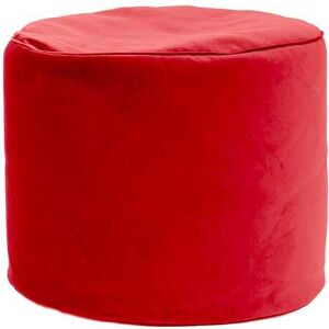 Jumbo Bag Pouf rond d'intérieur en velours rouge scarlet Rouge 50x40x50cm