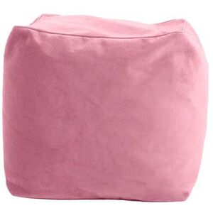 Jumbo Bag Repose pieds d'intérieur en velours dragée Rose 40x40x40cm