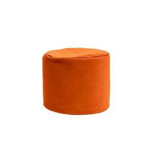 Jumbo Bag Pouf rond d'intérieur en velours terracotta Orange 50x40x50cm