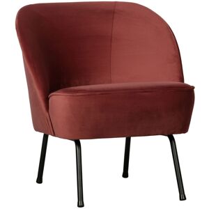 BePureHome Fauteuil lounge en velours grenat