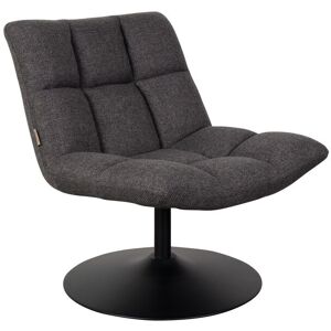 Dutchbone Fauteuil lounge en tissu gris fonce