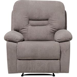 Beliani Fauteuil inclinable en tissu beige taupe - Publicité