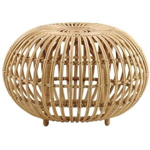 Pouf ottoman en rotin by Franco Albini D65cm