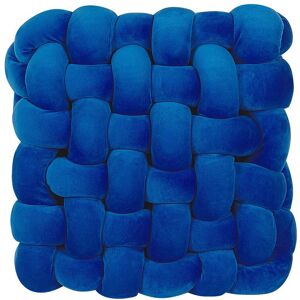 Beliani Coussin decoratif en tissu bleu 30x12cm Bleu 30x12x30cm