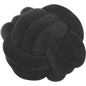 Beliani Coussin décoratif en tissu noir 30x30cm