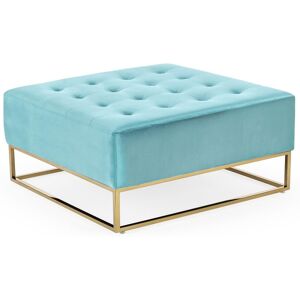 Menzzo Pouf carre velours menthe