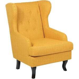 Beliani Fauteuil bergère jaune Jaune 72x102x78cm