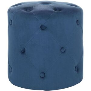 Beliani Pouf en velours bleu foncé 40 cm - Publicité