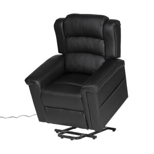 Happy Garden Fauteuil électrique inclinable en simili noir