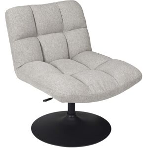 The Home Deco Factory Fauteuil pivotant en tissu anton gris clair