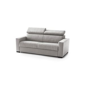 Talamo Italia Canape lit 2 places en tissu gris 140x95 cm