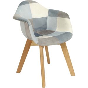 The Home Deco Kids Fauteuil patchwork pour enfants léonie bleu