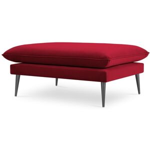 Micadoni Home Pouf en velours rouge Rouge 100x45x80cm