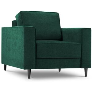 Micadoni Home Fauteuil en tissu structure vert bouteille