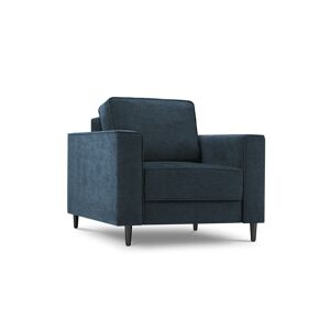 Micadoni Home Fauteuil en tissu structure bleu fonce