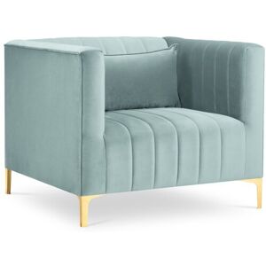 Micadoni Home Fauteuil en velours menthe