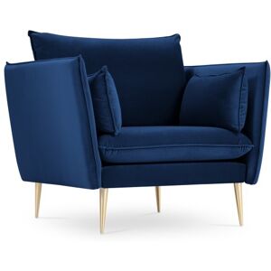 Micadoni Home Fauteuil en velours bleu roi