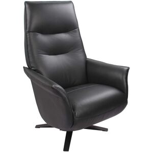 My New Design Fauteuil de Relaxation Manuel Design - Cuir Noir