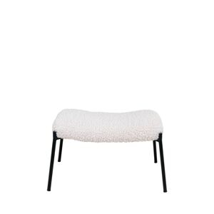 House Nordic Repose-pieds en tissu bouclette blanc