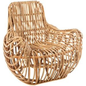 Hellin Fauteuil en rotin naturel Beige 100x91x87cm