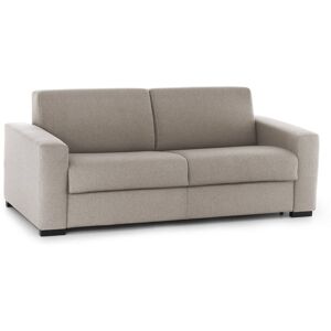 Talamo Italia Canape lit 2 places en tissu gris taupe