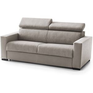 Talamo Italia Canape lit 2 places en tissu gris taupe