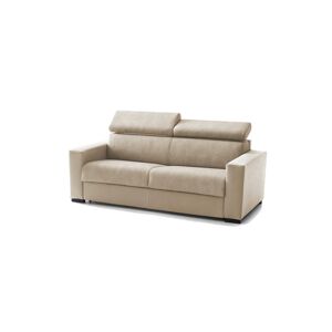 Talamo Italia Canape lit 2 places en tissu beige 140x95 cm