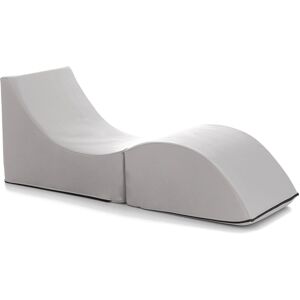 Talamo Italia Fauteuil lounge en éco-cuir blanc Blanc 130x50x50cm