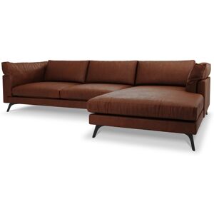 CXL by Christian Lacroix Canapé d'angle 5 places en cuir cognac Marron 322x88x168cm