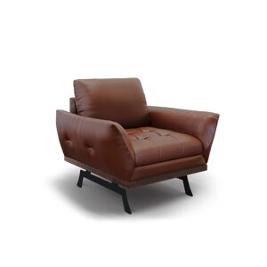 CXL by Christian Lacroix Fauteuil 1 place en cuir marron