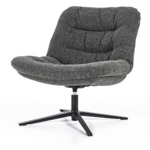 Meubles & Design Fauteuil tendance en tissu gris anthracite