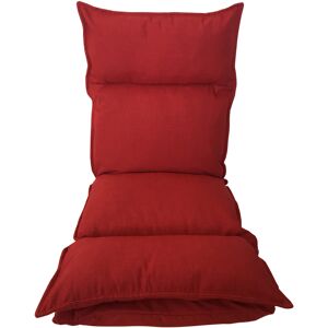 Mobili Rebecca Siège de sol rembourré en métal et polyester rouge Rouge 56x70x70cm