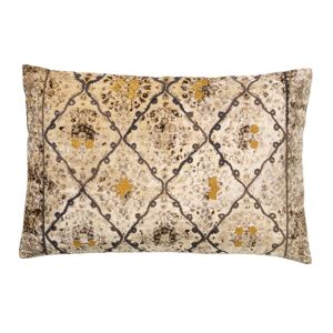 Hoii Coussin beige en velours 40x60 cm avec motif