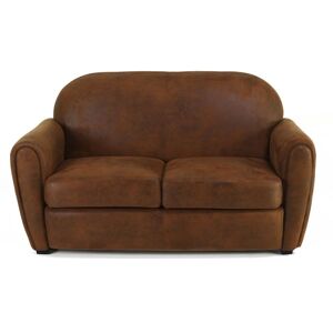 Grenier Alpin Canape 2 places en microfibre marron