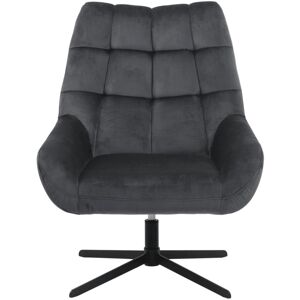 Meubles & Design Fauteuil pivotant en velours matelasse gris