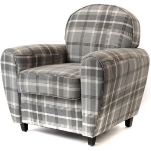 Amadeus Fauteuil club gris en tissu H87