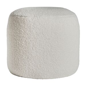 Lastdeco Repose- Pied en Coton Boucle Blanc 45x45x41 cm