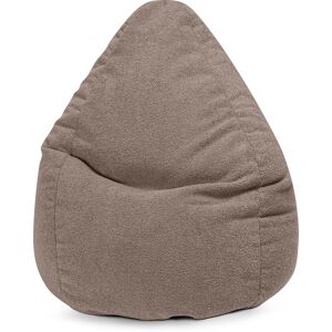 Sitting Point Pouf poire XL d'intérieur fourrure douce taupe 70x110cm Taupe 70x110x70cm