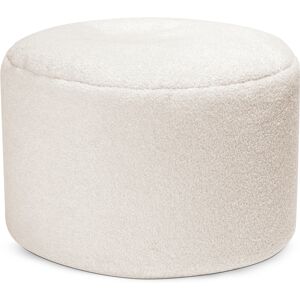 Sitting Point Pouf rond fausse fourrure douce beige diamètre 50x30cm