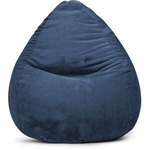 Sitting Point Pouf poire XXL d'intérieur fourrure douce bleu 80x130cm - Publicité