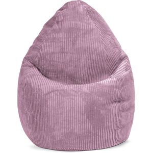 Sitting Point Pouf poire XL d'intérieur velours grosse cote mauve 70x110cm